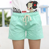 2016 Summer Style Shorts Women Candy Color Elastic With Belt  Short Women  A224