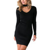 2016 New Winter Dress Women Long Sleeve Sexy Party Black Knitted Mini Dress Casual Bodycon Dress Vestidos Sweater Slim Dresses