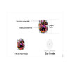 2016 New Wholesale 1.5ct Women Fashion Genuine Natural Fire Rainbow Mystic Topaz Earrings Stud Oval Solid 925 Sterling Silver