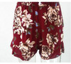 2016 new two pieces set floral print women jumpsuit romper Summer boho short playsuit Sexy backless girls overall