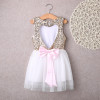 2016 New Summer Girls Dress Princess Kids Wedding Dresses Sequins Girls Clothes Kids Clothing Christmas Children Party Costume
