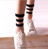 2016 new summer fashion socks wholesale transparent crystal Japanese glass wool socks socks three bars