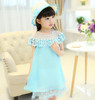 2016 New Summer Costume Girls Princess Dress Children's Evening Clothing Kids Chiffon Lace Dresses Baby Girl Party Pearl Dress