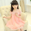 2016 New Summer Costume Girls Princess Dress Children's Evening Clothing Kids Chiffon Lace Dresses Baby Girl Party Pearl Dress