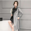 2016 New Style Women Autumn Winter Suede Trench Casual Mid-Long Style Slim Outerwear Gray Turn-Down Collar Cardigan Coat SS304