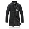 2016 new style winter Men's fashion leisure printing Men' s thick Trench coat woollen overcoat man coat jacket  size M-4XL