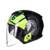 Open face scooter helmet dual lens electric motorcycle joke helmets