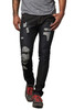 Recess Jeans Black Distressed Slim Tapered Denim Pant