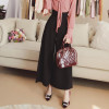 RealShe Trousers Women Fitness Clothing Women's Pants Casual Pants Women Slim Pleated Waist Ninth Wide Leg Pants