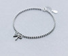 Real. 925 Sterling Silver jewelry Bowknot &Beads chain bracelet sterling-silver-jewelry adjustable GTLS255 Real. 925 Sterling Silver jewelry Bowknot &Beads chain bracelet sterling-silver-jewelry adjustable GTLS255