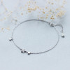 Real. 925 Sterling Silver cz star chain Anklet bracelet sterling-silver-jewelry adjustable GTLS256 Real. 925 Sterling Silver cz star chain Anklet bracelet sterling-silver-jewelry adjustable GTLS256