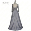 Real Photos Quality handmade Beading V neck Party Prom Elegant Long Evening Dress Long sleeve Ball Gown OL102937