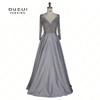 Real Photos Quality handmade Beading V neck Party Prom Elegant Long Evening Dress Long sleeve Ball Gown OL102937