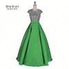 Real Photos Long Ball Gown Prom Dress Evening Cap Sleeve Full Crystal Handmade Gown Party OL102928