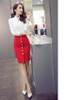 S-5XL fashion autumn spring 2017 plus size high waist single-breasted saias femininas slim pencil skirt women skirts female