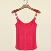 S-3XL Women Sexy Solid Tank Top Fashion Sleeveless V Neck Chiffion Loose Caimisole Tank Top Ladies Plus Size Vest Camisole Tank
