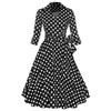 S- 4XL Women Dress Vintage 1950s 60s Rockabilly Floral Print Autumn Three Quarter Elegant Plus Size Dresses Tunic Vestidos