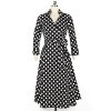 S- 4XL Women Dress Vintage 1950s 60s Rockabilly Floral Print Autumn Three Quarter Elegant Plus Size Dresses Tunic Vestidos