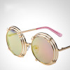 Retro Steampunk Sunglasses Men 2017 Fashion Round Sunglasses Brand Designer Women Vintage Hip Hop Sun Glasses Oculos de sol