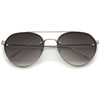 Retro Modern Rimless Aviator Sunglasses A839