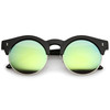 Retro Modern Round Horned Rim Half Frame Sunglasses A752
