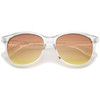 Retro Horned Rim Gradient Flat Lens Sunglasses A461
