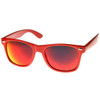 Retro Flash Mirrored Lens Horned Rim Sunglasses 8126