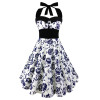 2017 Summer New S-5XL Plus Size Dress Women Punk Strapless Halter Party Dresses Bowknot Self Gothic Vestidos Clothing Swing