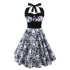 2017 Summer New S-5XL Plus Size Dress Women Punk Strapless Halter Party Dresses Bowknot Self Gothic Vestidos Clothing Swing