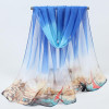 2017 Summer New arrival Fashion Chiffon scarves Print Gradient colors georgette female silk scarves FZ046