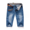 2017 Summer Men Jeans Male Famous Brand Denim Shorts Knee Length Pants Half Cropped Capris Mens Short Pants Trouser Plus Size