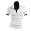 2017 Summer Men Casual T-Shirts Tops Tee V Neck Solid Slim Fit Short-sleeve T-shirt Breathable T Shirt