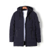 2017 New Men Winter Hooded Jackets Mens Warm Medium Long Coats Plus Size 3XL Fashion Snow Thick Parkas Man High Quality H9640