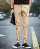 2017 New Men Casual pants 100% Cotton Slim Pant Straight Trousers Fashion Business Solid Khaki Black Pants Men Plus Size 28-36