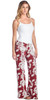 2017 New Loose High Waist Flare Wide Leg Floral Print Long Palazzo Pants Formal Trousers For Women 2017 New Loose High Waist Flare Wide Leg Floral Print Long Palazzo Pants Formal Trousers For Women