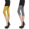 2017 new leggings Casual Women Ladies Seamless Solid Stretch Skinny Cropped To Calf women leggings Half Pants pants