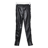 2017 NEW Ladies Sexy Wet Look Leggings Black Lace Side Shiny Leather Look