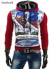 2017 new fashion Sweatshirt men hit color men hoodies hip hop 3D Print hoodies slim freeshipping tracksuit
