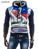 2017 new fashion Sweatshirt men hit color men hoodies hip hop 3D Print hoodies slim freeshipping tracksuit