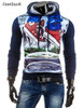 2017 new fashion Sweatshirt men hit color men hoodies hip hop 3D Print hoodies slim freeshipping tracksuit