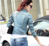 2017 New Fashion Spring Autumn Short Jackets Women Long Sleeve Slim Denim Jacket Ladies Single Breasted Casual Jeans Jacket Coat