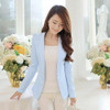 2017 New Fashion Single One Button Blazer Women Suit Jacket Plus Size White Black Pink Blue Candy Color Casual Blazers Jackets