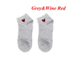 2017 New Fashion Short Socks Women Heart Ankle High Low Cut Socks Female Cotton Invisible For Summer 5 Colors