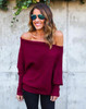 2017 new fashion Sexy autumn winter women new fashion bat sleeve loose sweater coat sweater 5 colors