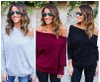 2017 new fashion Sexy autumn winter women new fashion bat sleeve loose sweater coat sweater 5 colors