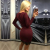 2017 New Fashion Lace Stitching Slim Bodycon Autumn Dress Women Long Sleeve Sexy Sheath Dress Temperament Office Work Dress