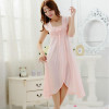 2016 Summer NEW Female Silk Sleepwear Lace Dressing Gowns Sweet Charming Women Sleepshirt Nightgowns High Quality 2016 Summer NEW Female Silk Sleepwear Lace Dressing Gowns Sweet Charming Women Sleepshirt Nightgowns High Quality