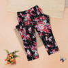 2016 summer Girls Clothing Sets Fashion Baby Girls Clothes floral casual sleeveless outfit +headband Children's Clothes set