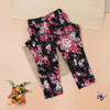 2016 summer Girls Clothing Sets Fashion Baby Girls Clothes floral casual sleeveless outfit +headband Children's Clothes set