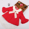 2016 spring&amp;autumn newborn girls cloak half trumpet sleeves girls clothing cardigan suit 4-24M red kids jacket casaco infantil